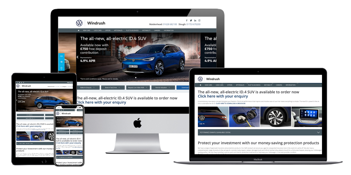 Automotive Volkswagen website design, development and content management